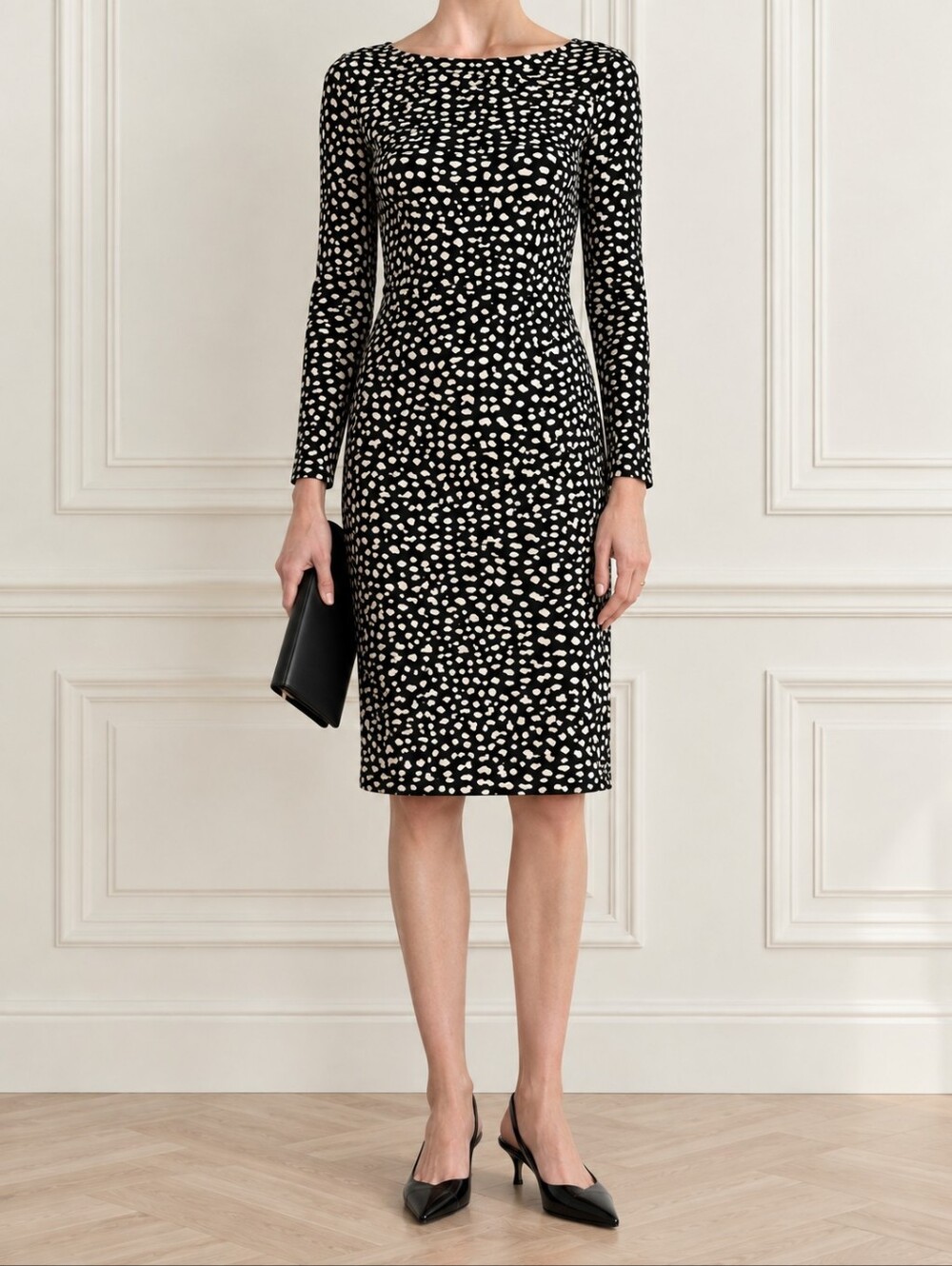 Tory Burch Silk Black/White Polka Dot Dress Sz XS